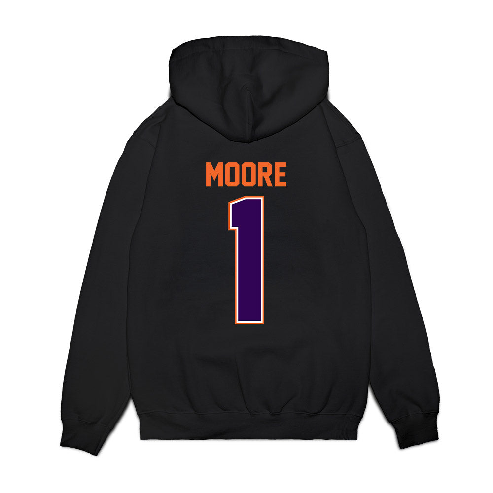 Clemson - NCAA Football : T.J. Moore - Vintage Helmet Premium Hooded Sweatshirt-1