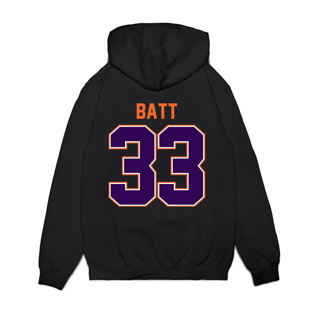 Clemson - NCAA Football : Griffin Batt - Vintage Helmet Premium Hooded Sweatshirt-1