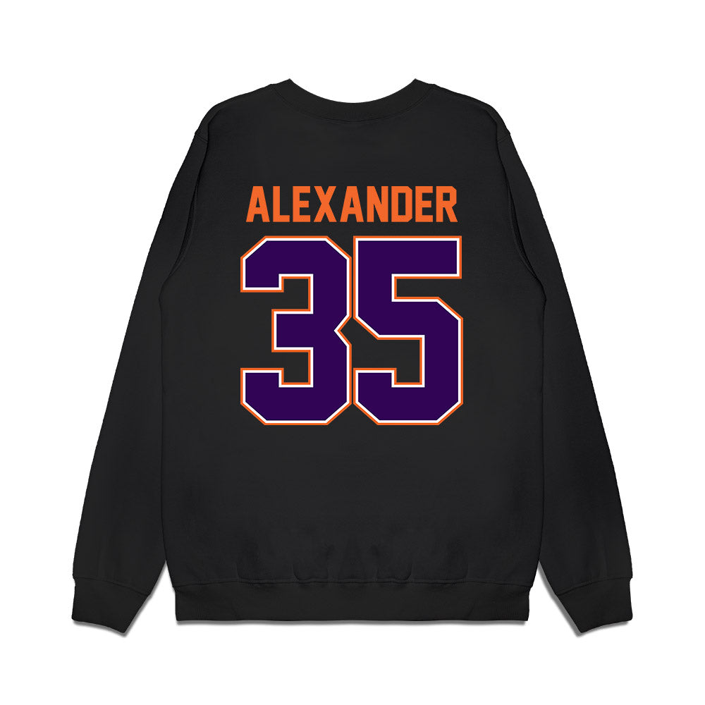 Clemson - NCAA Football : Jeremiah Alexander - Vintage Helmet Premium Crewneck Sweatshirt-1