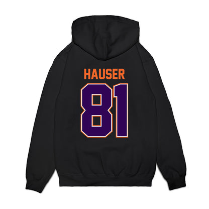 Clemson - NCAA Football : Nolan Hauser - Vintage Helmet Premium Hooded Sweatshirt-1