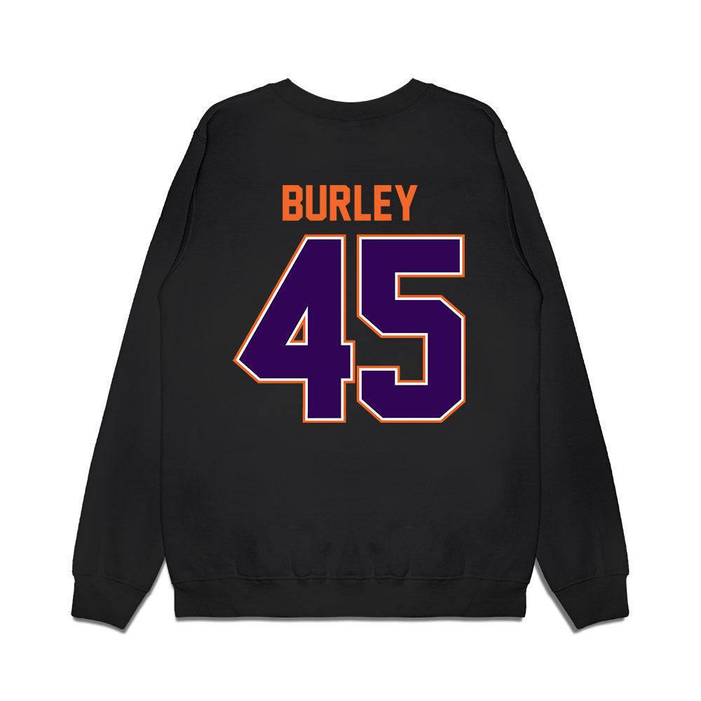 Clemson - NCAA Football : Vic Burley - Vintage Helmet Premium Crewneck Sweatshirt-1