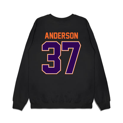 Clemson - NCAA Football : Logan Anderson - Vintage Helmet Premium Crewneck Sweatshirt-1
