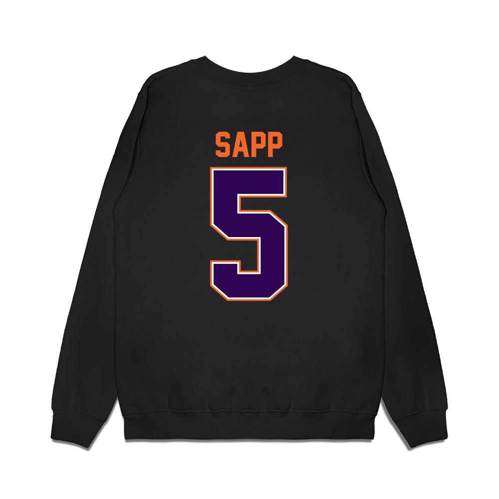 Clemson - NCAA Football : Josh Sapp - Vintage Helmet Premium Crewneck Sweatshirt-1