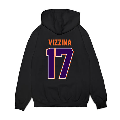 Clemson - NCAA Football : Christopher Vizzina - Vintage Helmet Premium Hooded Sweatshirt-1