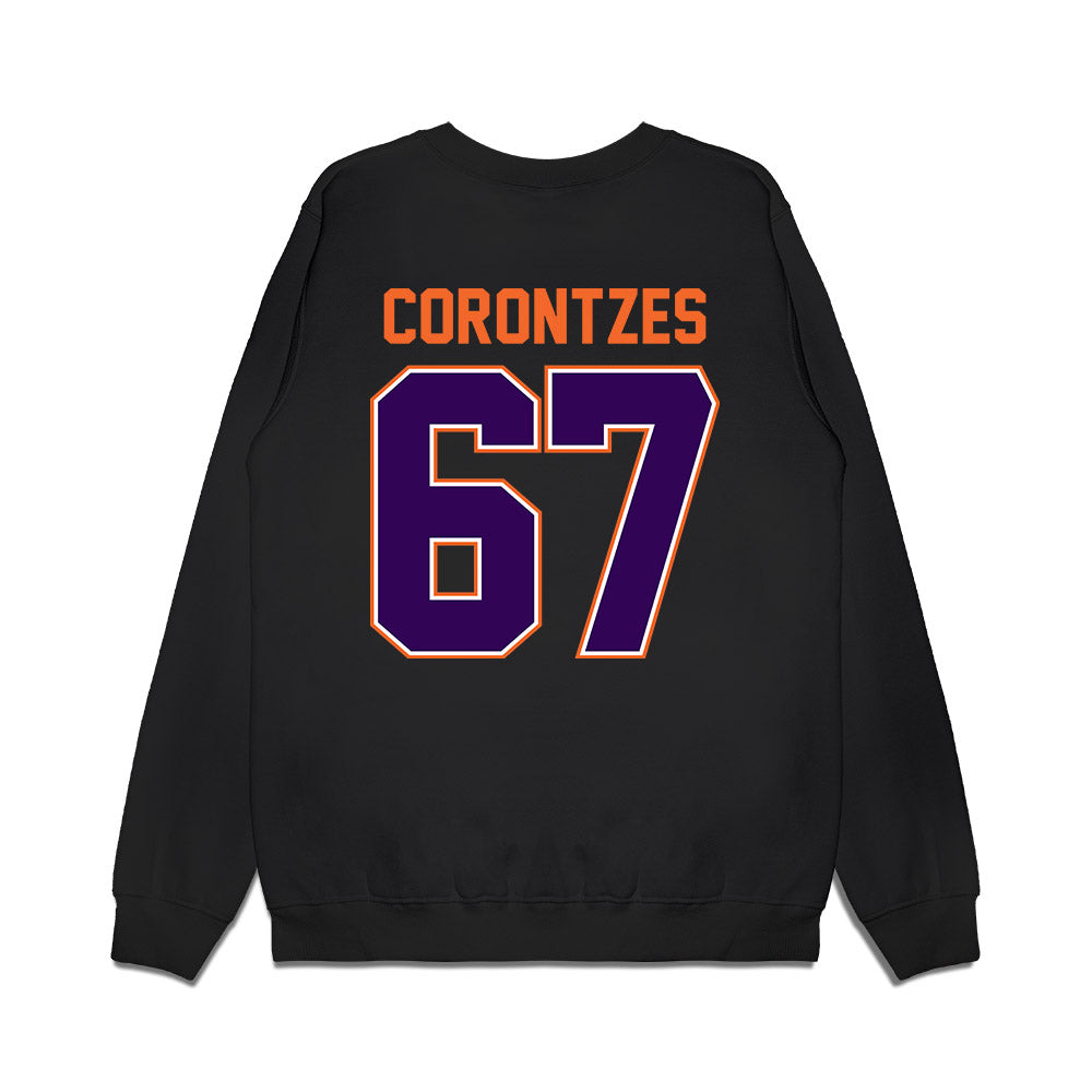 Clemson - NCAA Football : Seth Corontzes - Vintage Helmet Premium Crewneck Sweatshirt-1