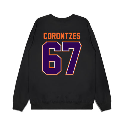 Clemson - NCAA Football : Seth Corontzes - Vintage Helmet Premium Crewneck Sweatshirt-1