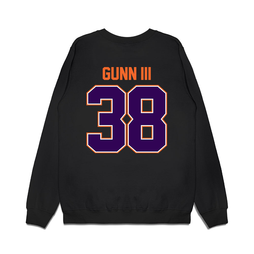 Clemson - NCAA Football : Robert Gunn III - Vintage Helmet Premium Crewneck Sweatshirt-1