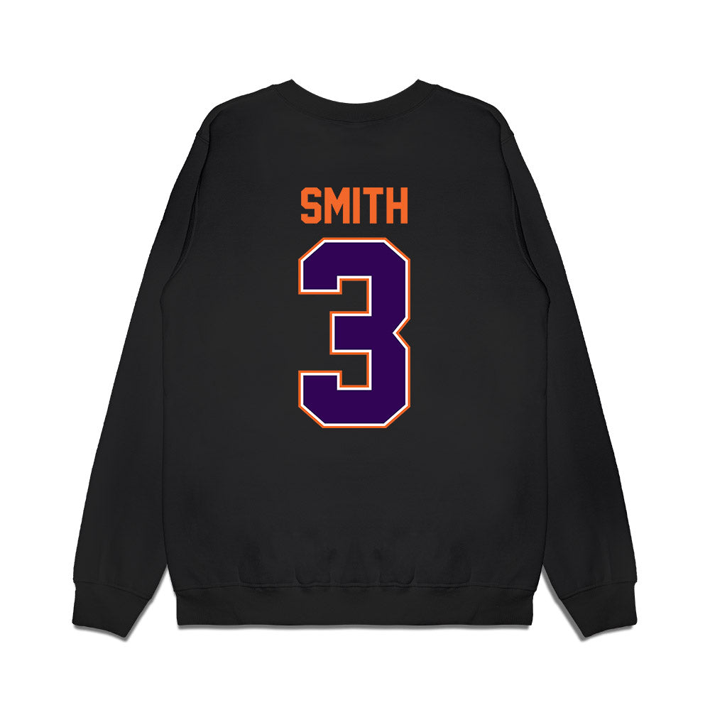 Clemson - NCAA Football : Tristan Smith - Vintage Helmet Premium Crewneck Sweatshirt-1
