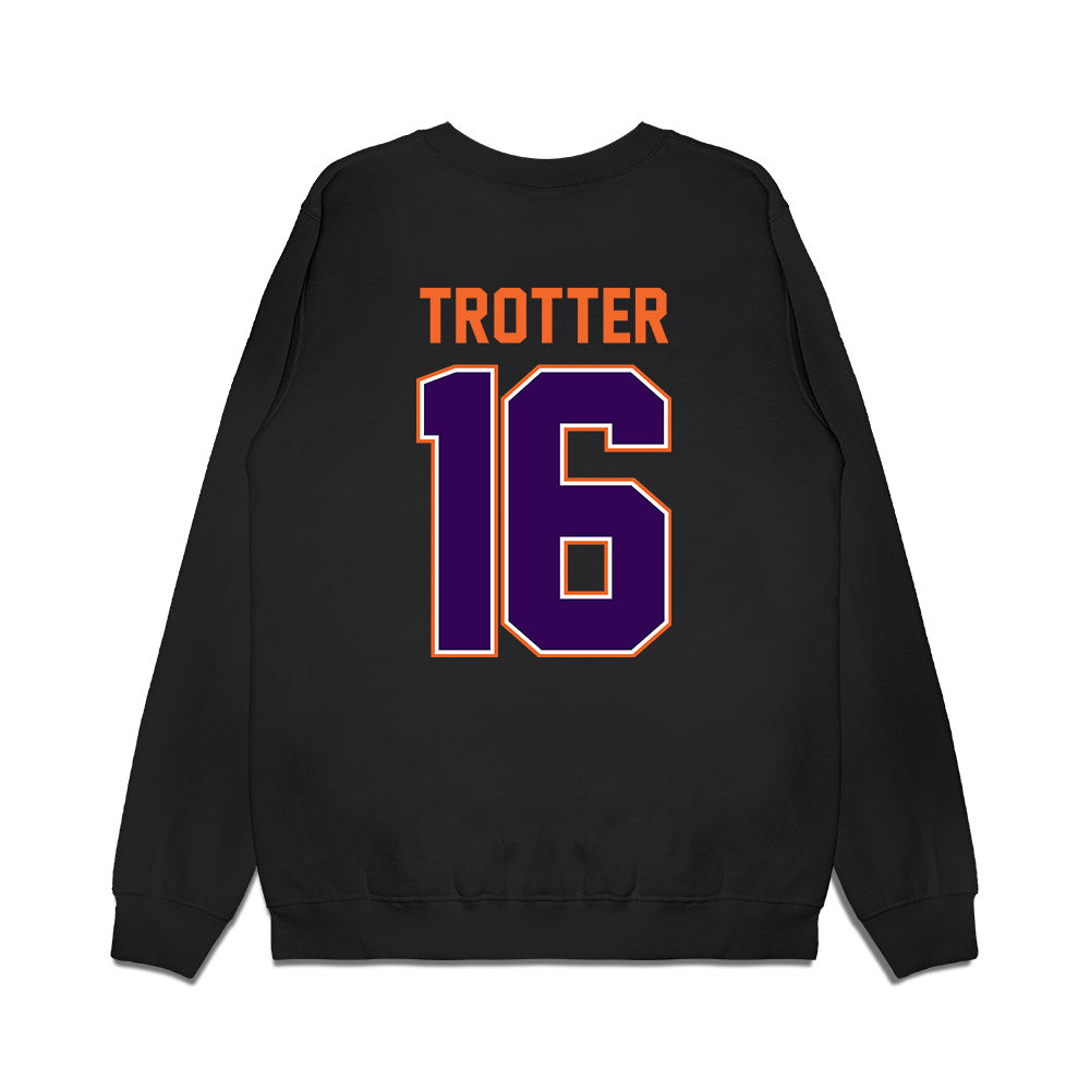 Clemson - NCAA Football : Cade Trotter - Vintage Helmet Premium Crewneck Sweatshirt-1