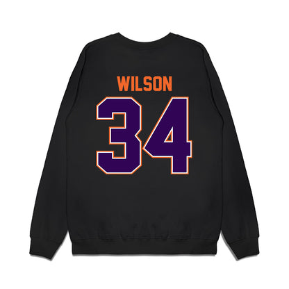 Clemson - NCAA Football : Max Wilson - Vintage Helmet Premium Crewneck Sweatshirt-1