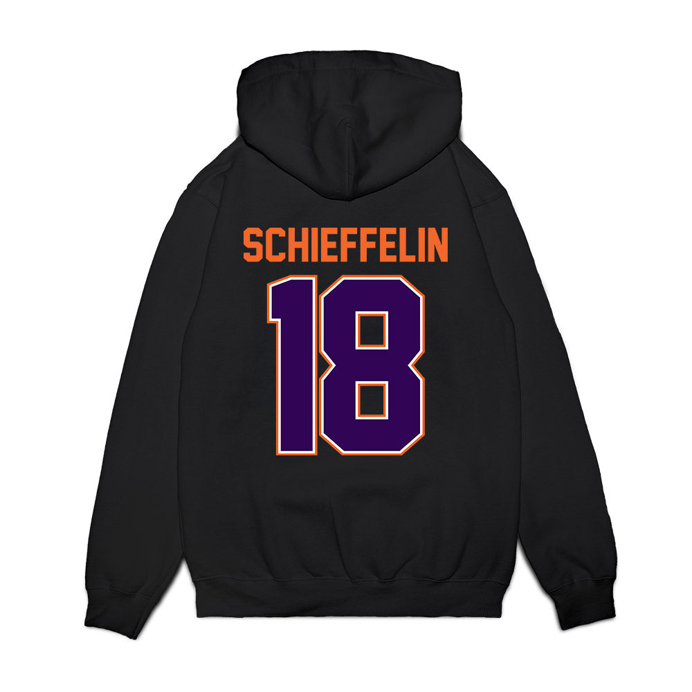 Clemson - NCAA Football : Ian Schieffelin - Vintage Helmet Premium Hooded Sweatshirt-1