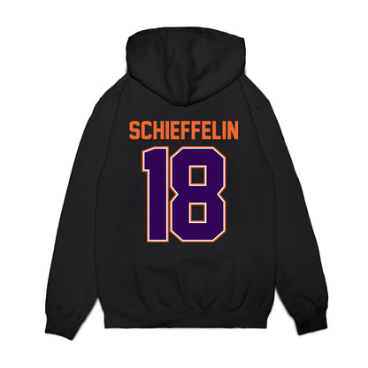 Clemson - NCAA Football : Ian Schieffelin - Vintage Helmet Premium Hooded Sweatshirt-1