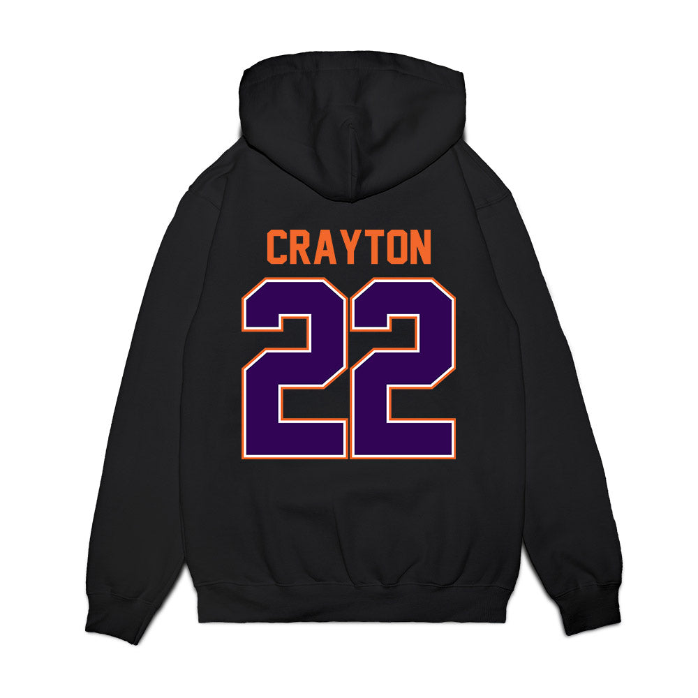 Clemson - NCAA Football : Dee Crayton - Vintage Helmet Premium Hooded Sweatshirt-1