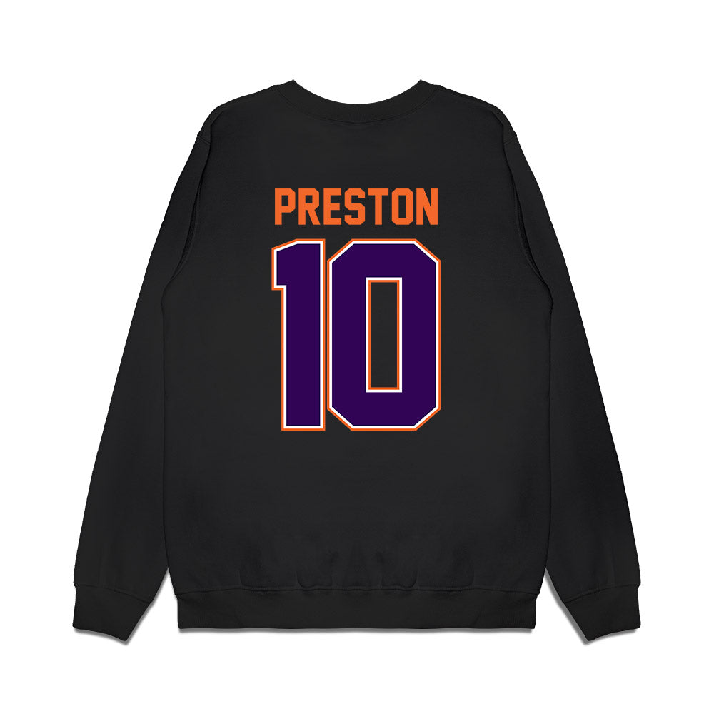 Clemson - NCAA Football : juju preston - Vintage Helmet Premium Crewneck Sweatshirt-1