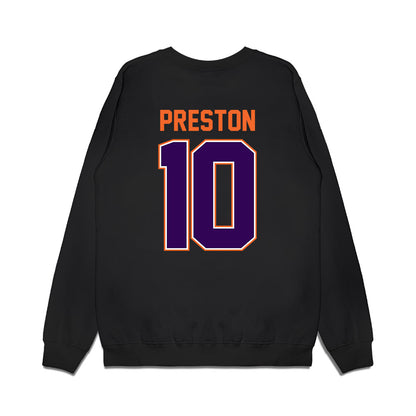 Clemson - NCAA Football : juju preston - Vintage Helmet Premium Crewneck Sweatshirt-1
