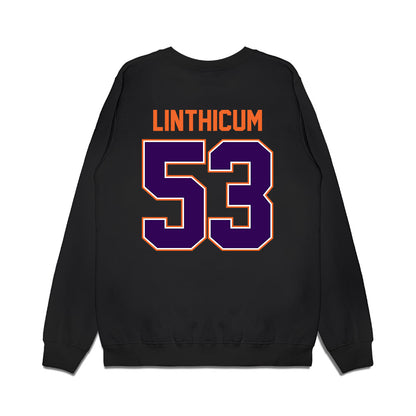 Clemson - NCAA Football : Ryan Linthicum - Vintage Helmet Premium Crewneck Sweatshirt-1