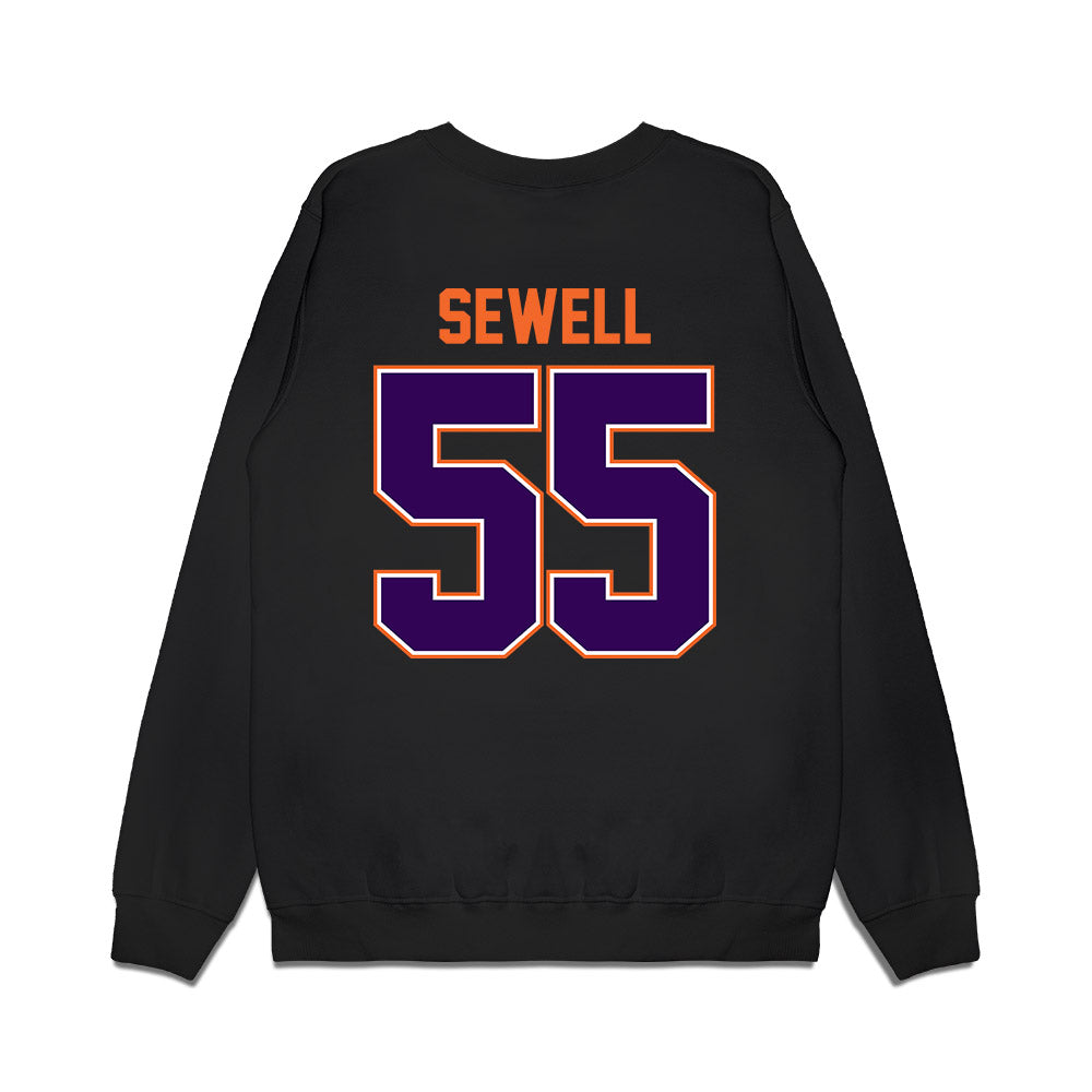 Clemson - NCAA Football : Harris Sewell - Vintage Helmet Premium Crewneck Sweatshirt-1