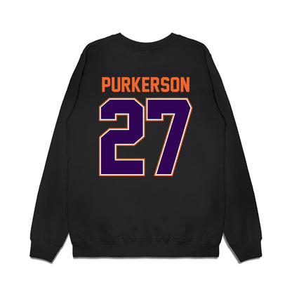 Clemson - NCAA Football : Jack Purkerson - Vintage Helmet Premium Crewneck Sweatshirt-1