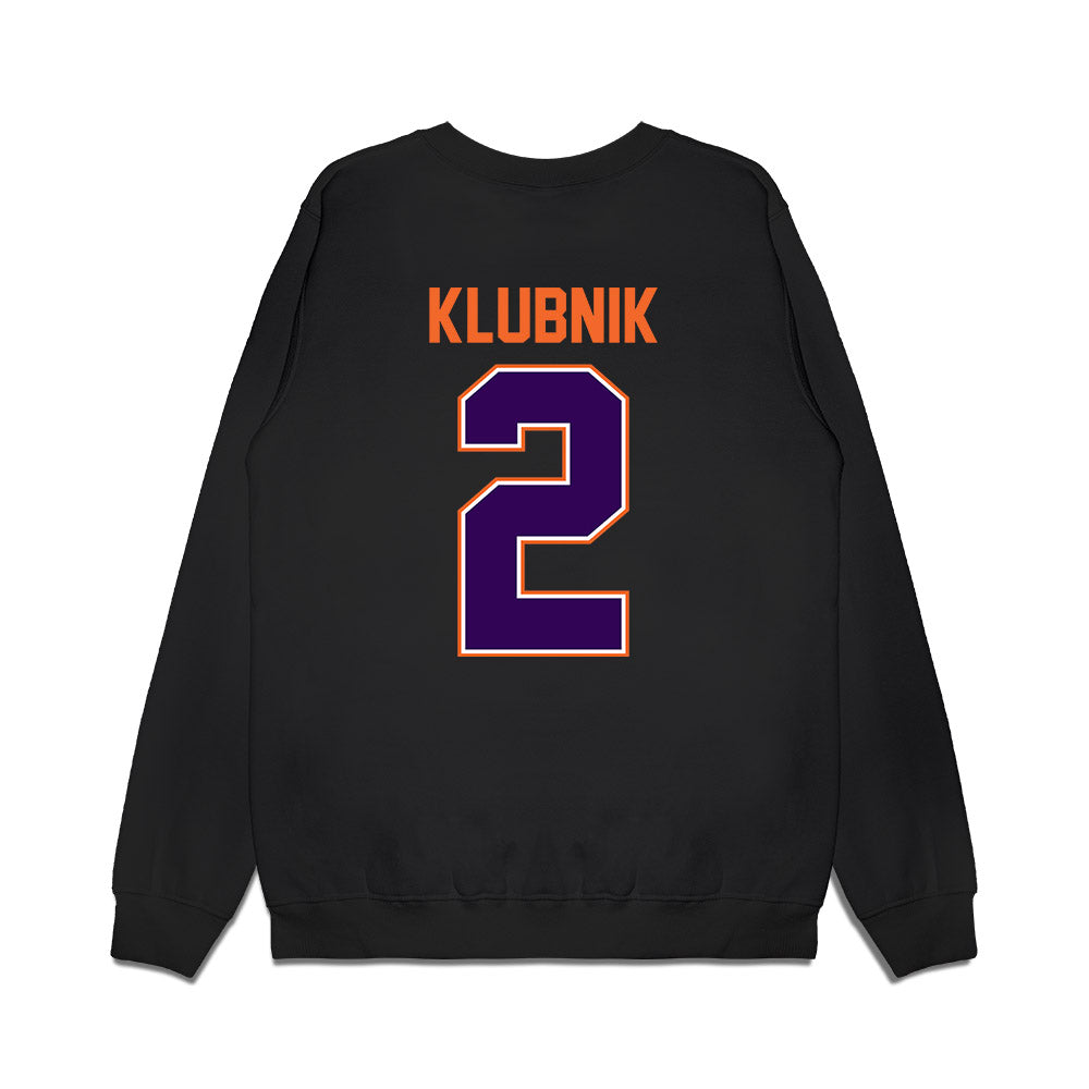 Clemson - NCAA Football : Cade Klubnik - Vintage Helmet Premium Crewneck Sweatshirt-1