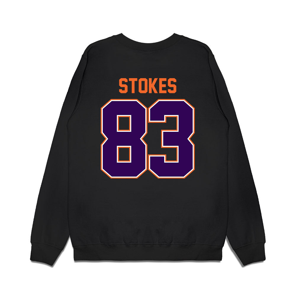 Clemson - NCAA Football : Ethan Stokes - Vintage Helmet Premium Crewneck Sweatshirt-1