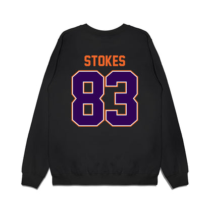 Clemson - NCAA Football : Ethan Stokes - Vintage Helmet Premium Crewneck Sweatshirt-1