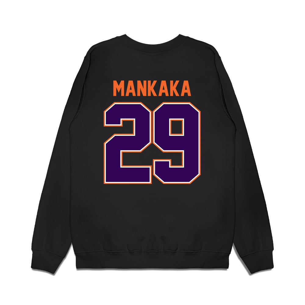 Clemson - NCAA Football : Mike Mankaka - Vintage Helmet Premium Crewneck Sweatshirt-1