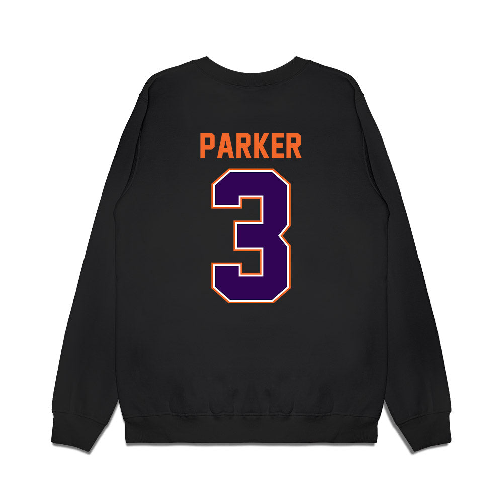 Clemson - NCAA Football : T.J. Parker - Vintage Helmet Premium Crewneck Sweatshirt-1