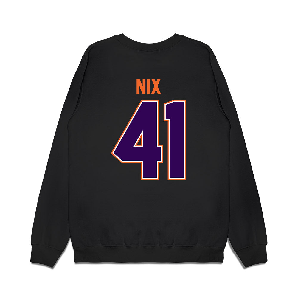 Clemson - NCAA Football : Caleb Nix - Vintage Helmet Premium Crewneck Sweatshirt-1