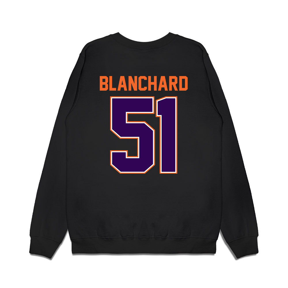 Clemson - NCAA Football : Gavin Blanchard - Vintage Helmet Premium Crewneck Sweatshirt-1