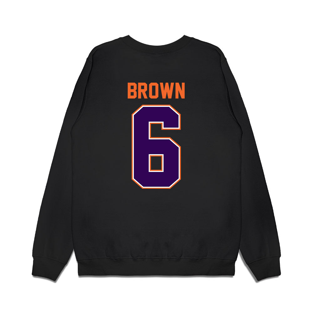 Clemson - NCAA Football : Tyler Brown - Vintage Helmet Premium Crewneck Sweatshirt-1