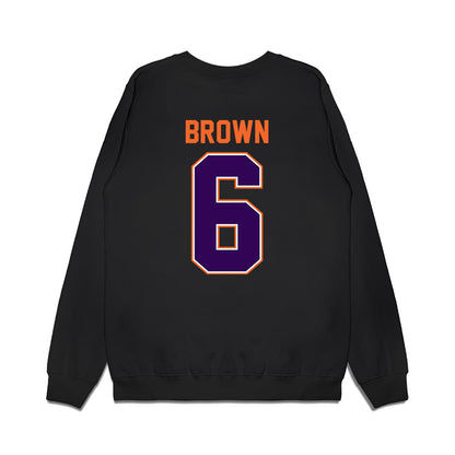 Clemson - NCAA Football : Tyler Brown - Vintage Helmet Premium Crewneck Sweatshirt-1