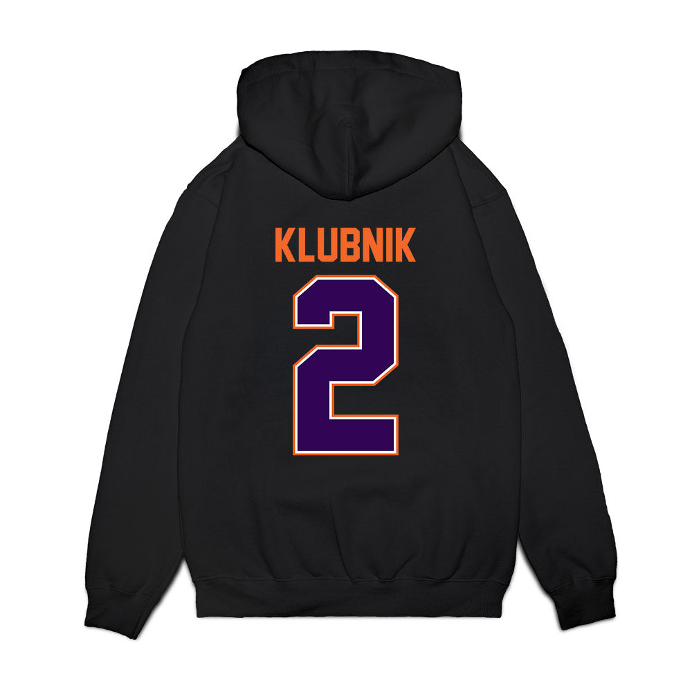 Clemson - NCAA Football : Cade Klubnik - Vintage Helmet Premium Hooded Sweatshirt-1