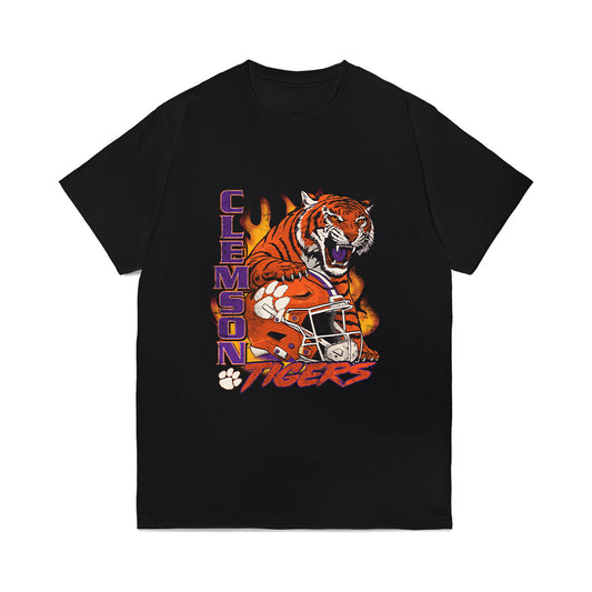 Clemson - NCAA Football : Zaire Patterson - Vintage Helmet Comfort Colors T-Shirt-0