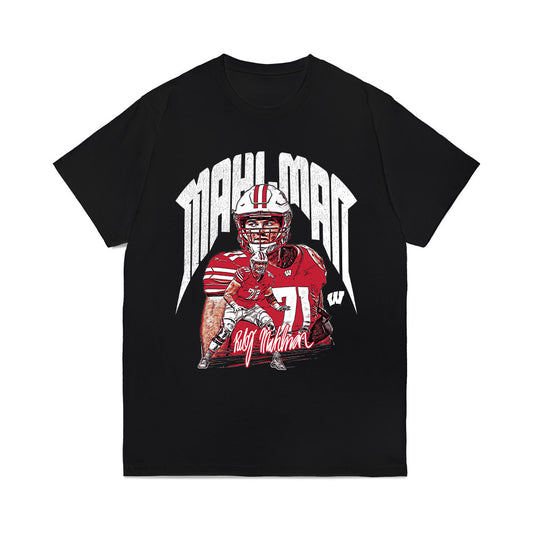 Wisconsin - NCAA Football : Riley Mahlman - Collage Comfort Colors T-Shirt-0