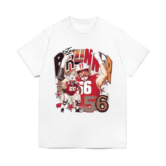 Wisconsin - NCAA Football : Joe Brunner - Collage Comfort Colors T-Shirt-0