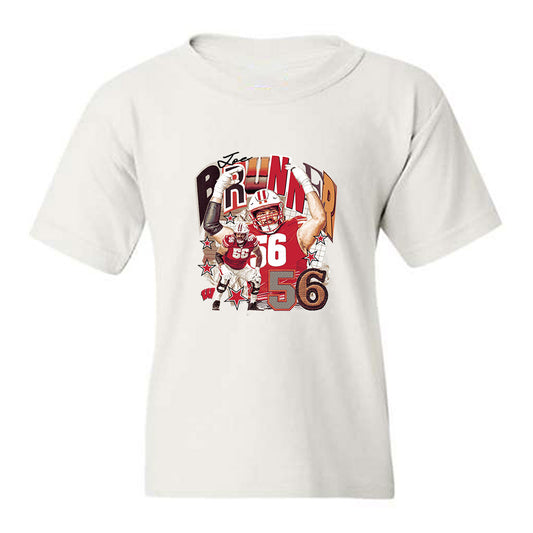 Wisconsin - NCAA Football : Joe Brunner - Collage Youth T-Shirt-0