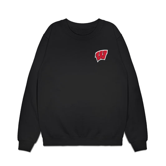 Wisconsin - NCAA Football : Jayden Ballard - Collage Premium Crewneck Sweatshirt-0