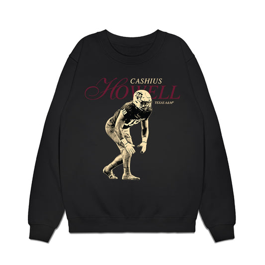 Texas A&M - NCAA Football : Cashius Howell - Legacy Premium Crewneck Sweatshirt-0