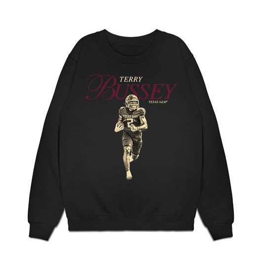 Texas A&M - NCAA Football : Terry Bussey - Legacy Premium Crewneck Sweatshirt-0