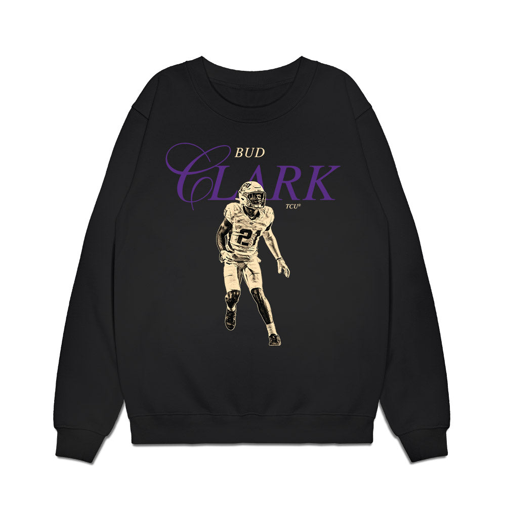 TCU - NCAA Football : Bud Clark - Legacy Premium Crewneck Sweatshirt-0