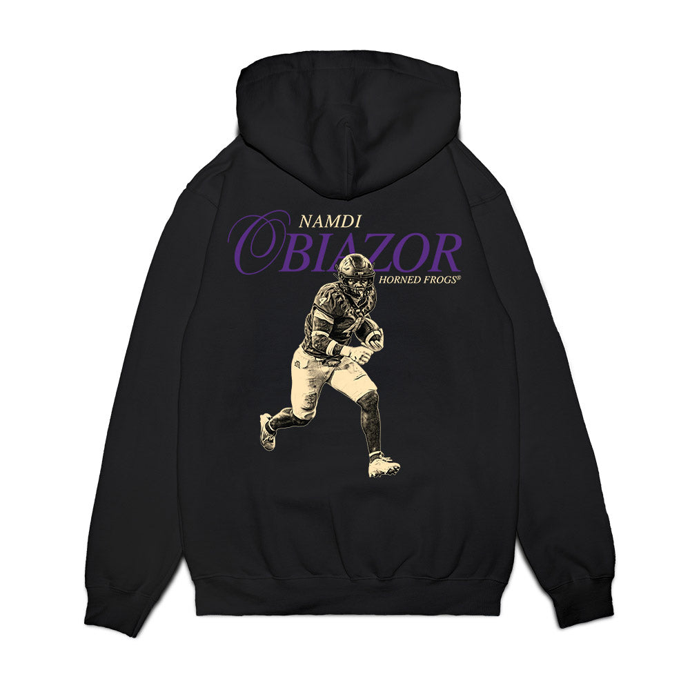 TCU - NCAA Football : Namdi Obiazor - Legacy Premium Hooded Sweatshirt-1