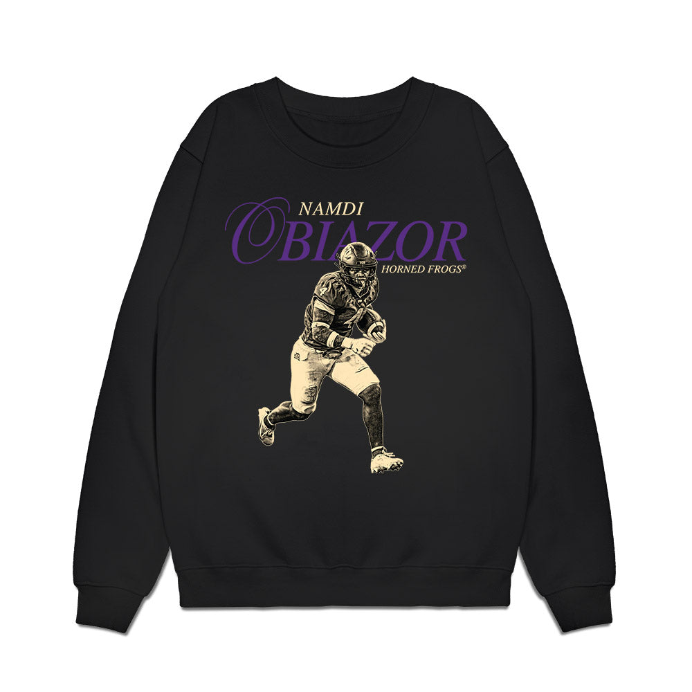 TCU - NCAA Football : Namdi Obiazor - Legacy Premium Crewneck Sweatshirt-0