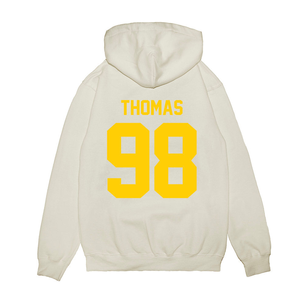Maryland - NCAA Football : Eyan Thomas - Vintage Helmet Premium Hooded Sweatshirt-1