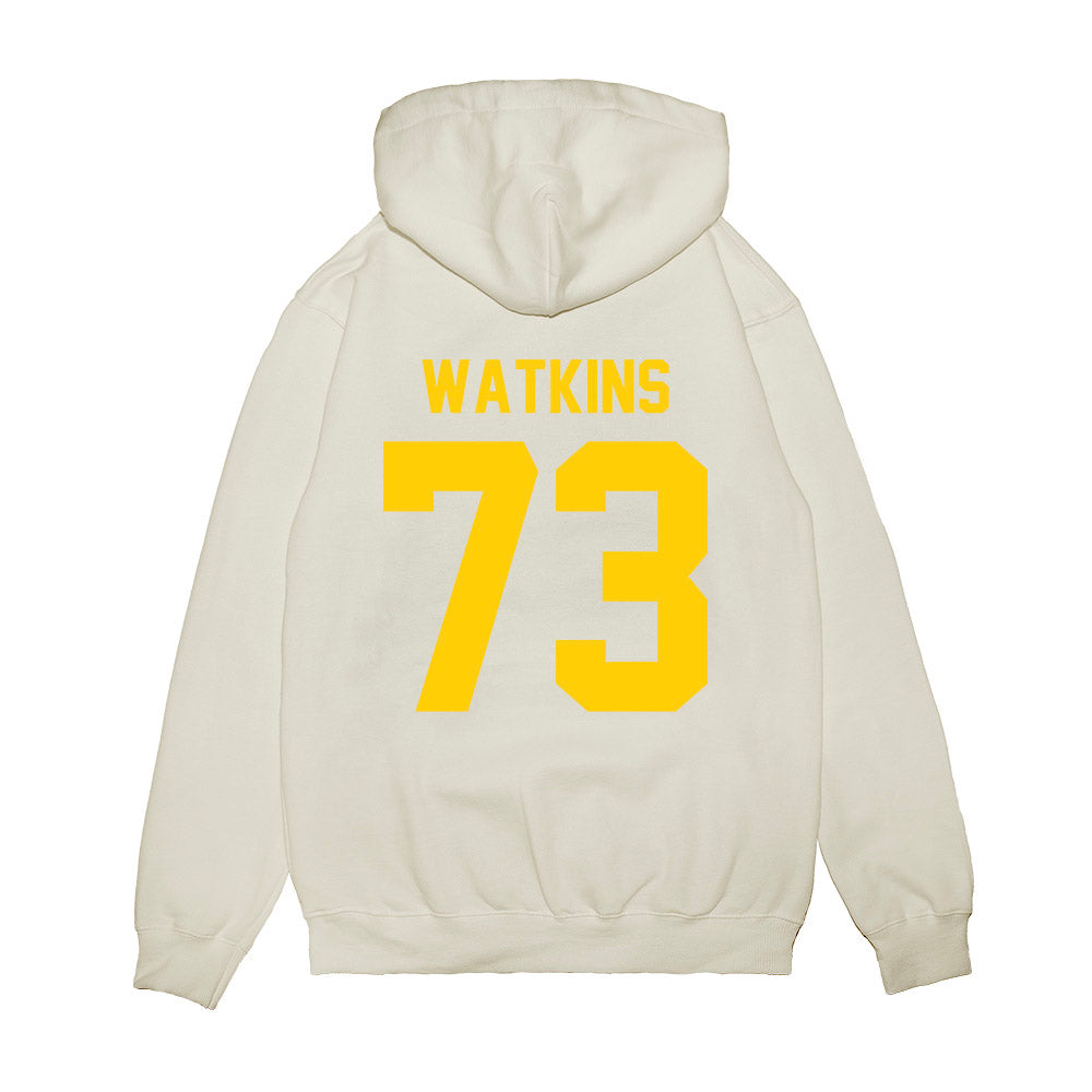 Maryland - NCAA Football : Davon Watkins - Vintage Helmet Premium Hooded Sweatshirt-1