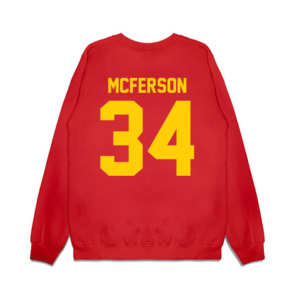 Maryland - NCAA Football : Bryce McFerson - Vintage Helmet Premium Crewneck Sweatshirt-1