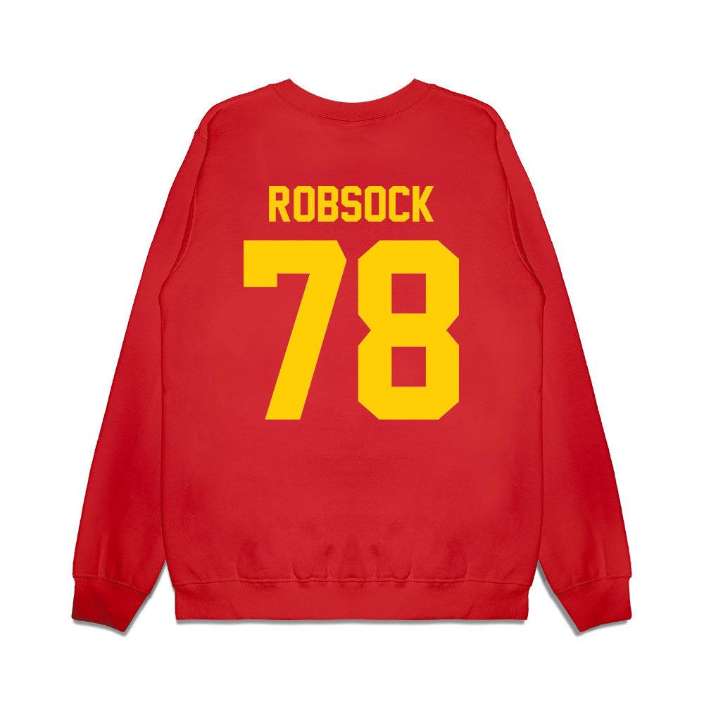 Maryland - NCAA Football : Anthony Robsock - Vintage Helmet Premium Crewneck Sweatshirt-1