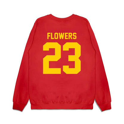 Maryland - NCAA Football : Keyshawn Flowers - Vintage Helmet Premium Crewneck Sweatshirt-1