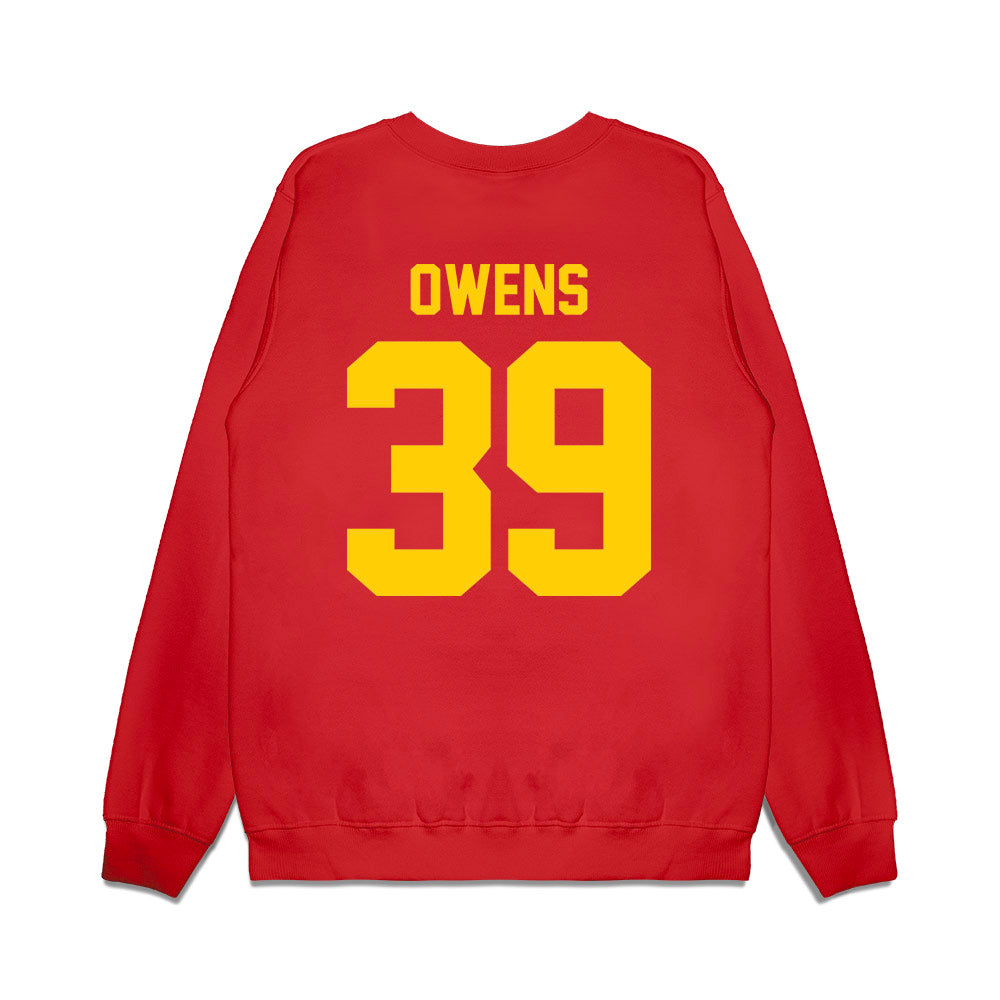 Maryland - NCAA Football : Daniel Owens - Vintage Helmet Premium Crewneck Sweatshirt-1