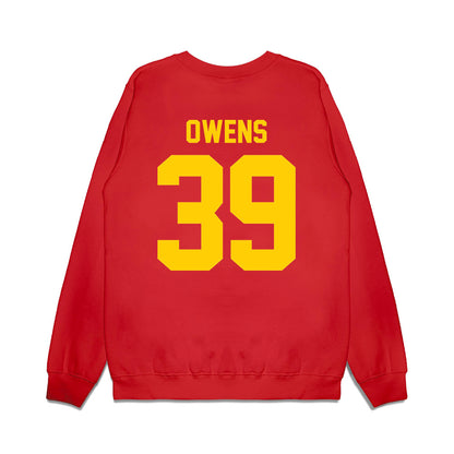Maryland - NCAA Football : Daniel Owens - Vintage Helmet Premium Crewneck Sweatshirt-1