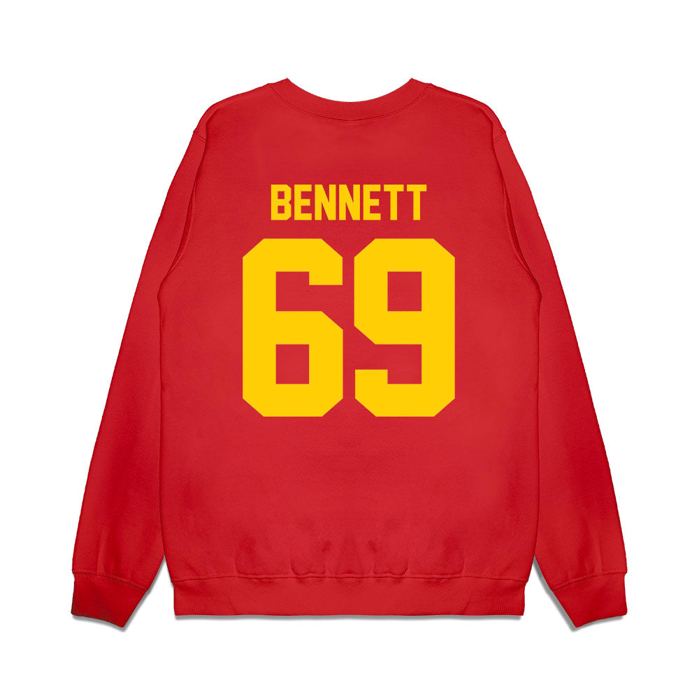 Maryland - NCAA Football : Logan Bennett - Vintage Helmet Premium Crewneck Sweatshirt-1